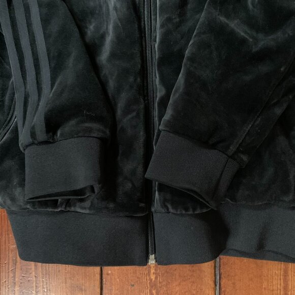 Adidas Pharrell Williams Collab Black Medium Velour Women's HU Track Jacket EUC - Picture 11 of 15